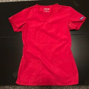 Women’s XS red Cherokee scrub top